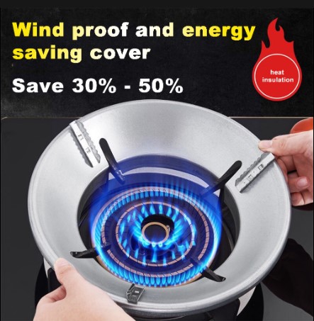 High Efficiency Gas Stove Energy Saving Cover Heat Insulation Pot Holder Wind Shield Brack